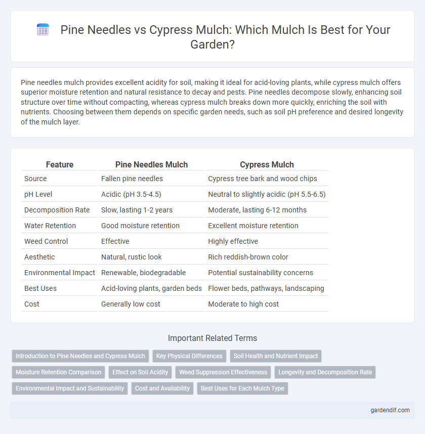 Pine Needles vs Cypress Mulch: Which Mulch Is Best for Your Garden?