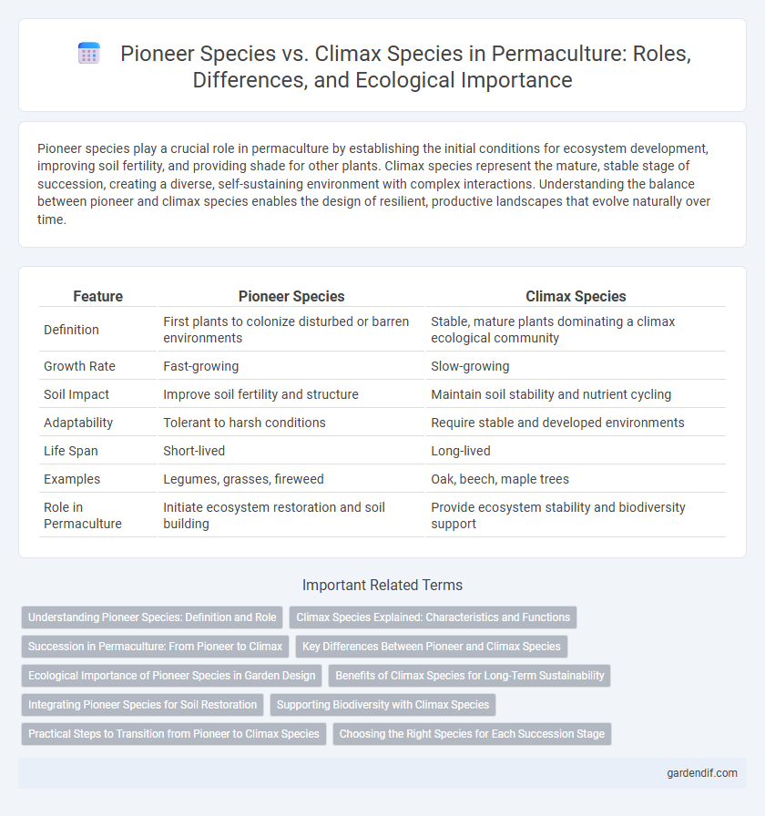 Pioneer Species vs. Climax Species in Permaculture: Roles, Differences, and Ecological Importance