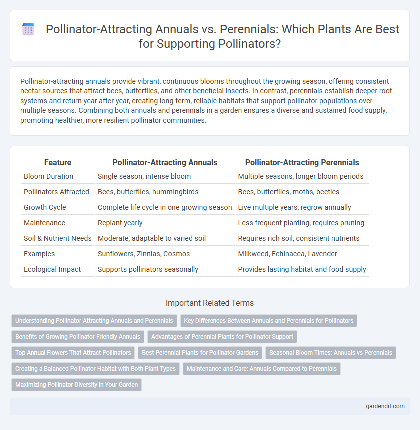 Pollinator-Attracting Annuals vs. Perennials: Which Plants Are Best for Supporting Pollinators?