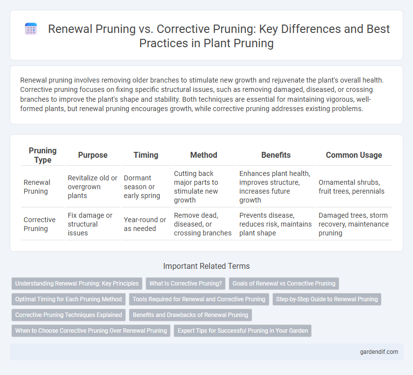 Renewal Pruning vs. Corrective Pruning: Key Differences and Best Practices in Plant Pruning