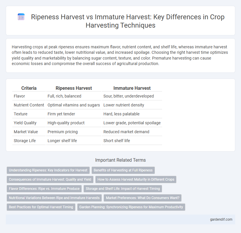 Ripeness Harvest vs Immature Harvest: Key Differences in Crop Harvesting Techniques