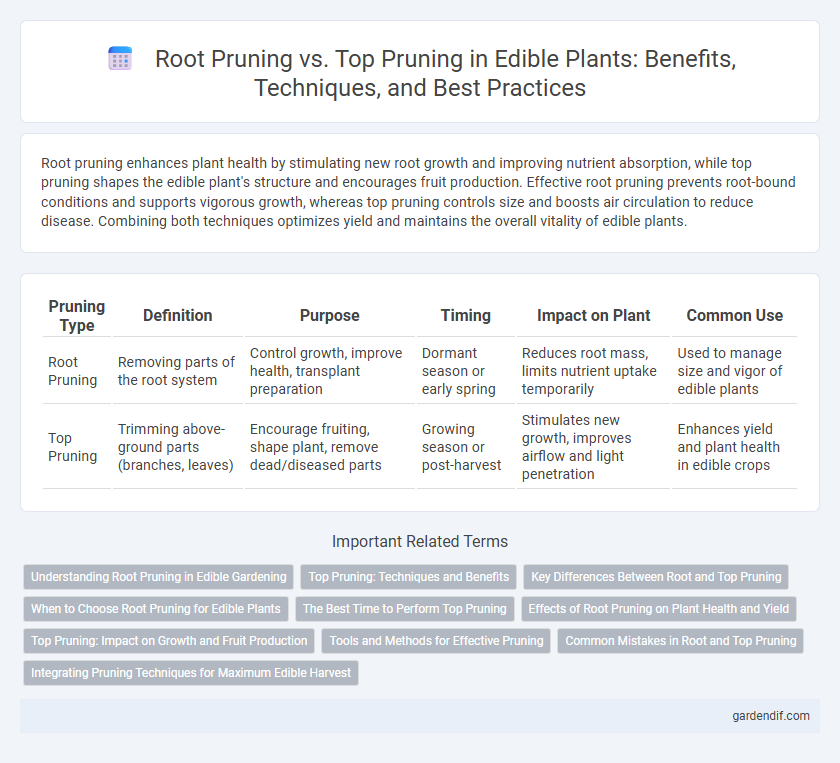 Root Pruning vs. Top Pruning in Edible Plants: Benefits, Techniques, and Best Practices