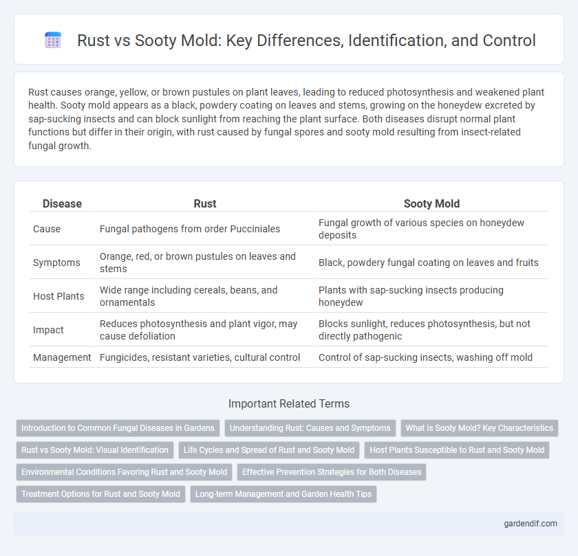 Rust vs Sooty Mold: Key Differences, Identification, and Control