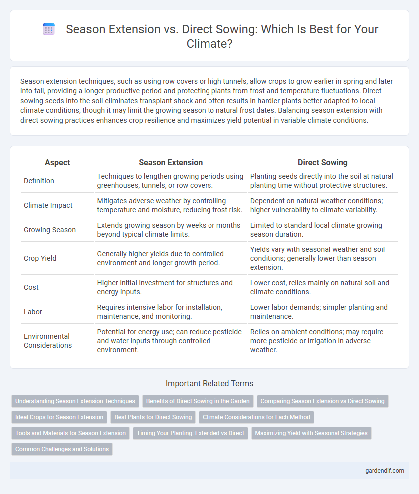 Season Extension vs. Direct Sowing: Which Is Best for Your Climate?