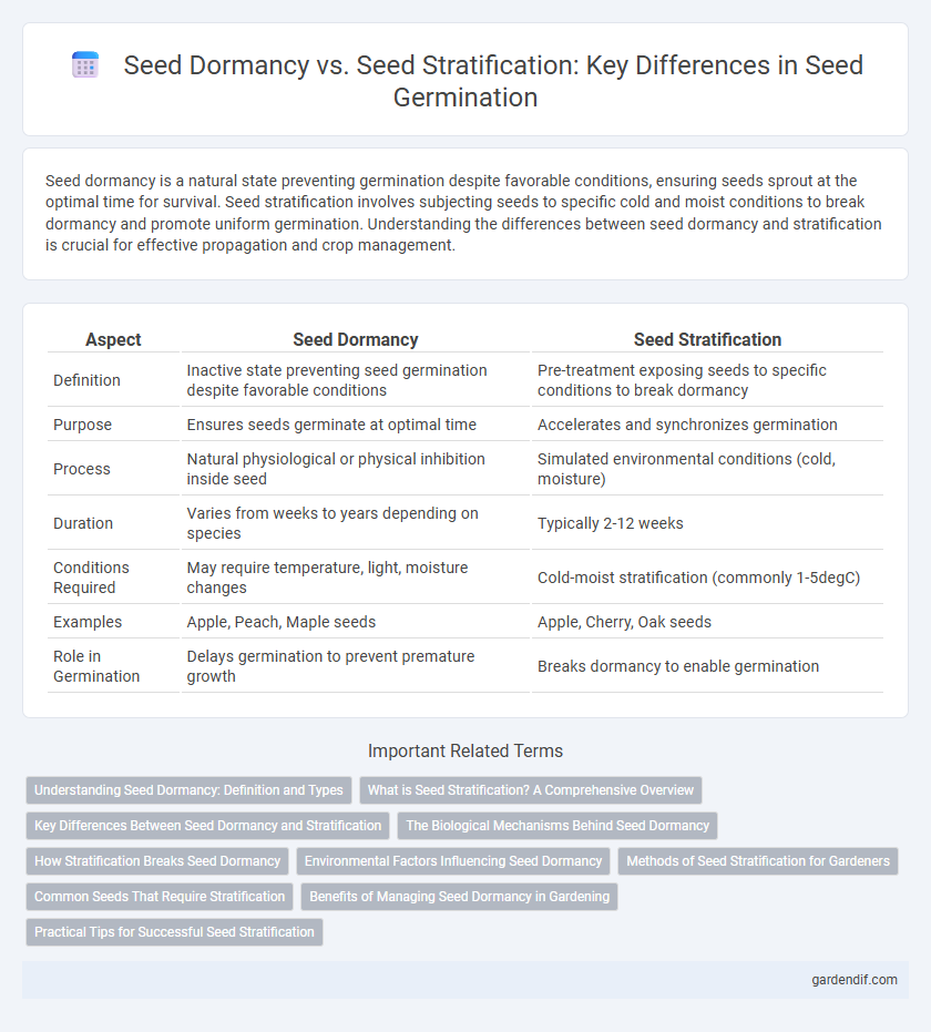Seed Dormancy vs. Seed Stratification: Key Differences in Seed Germination