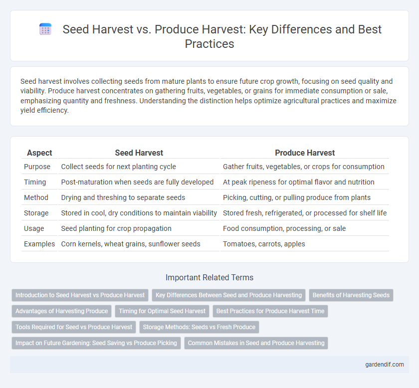 Seed Harvest vs. Produce Harvest: Key Differences and Best Practices