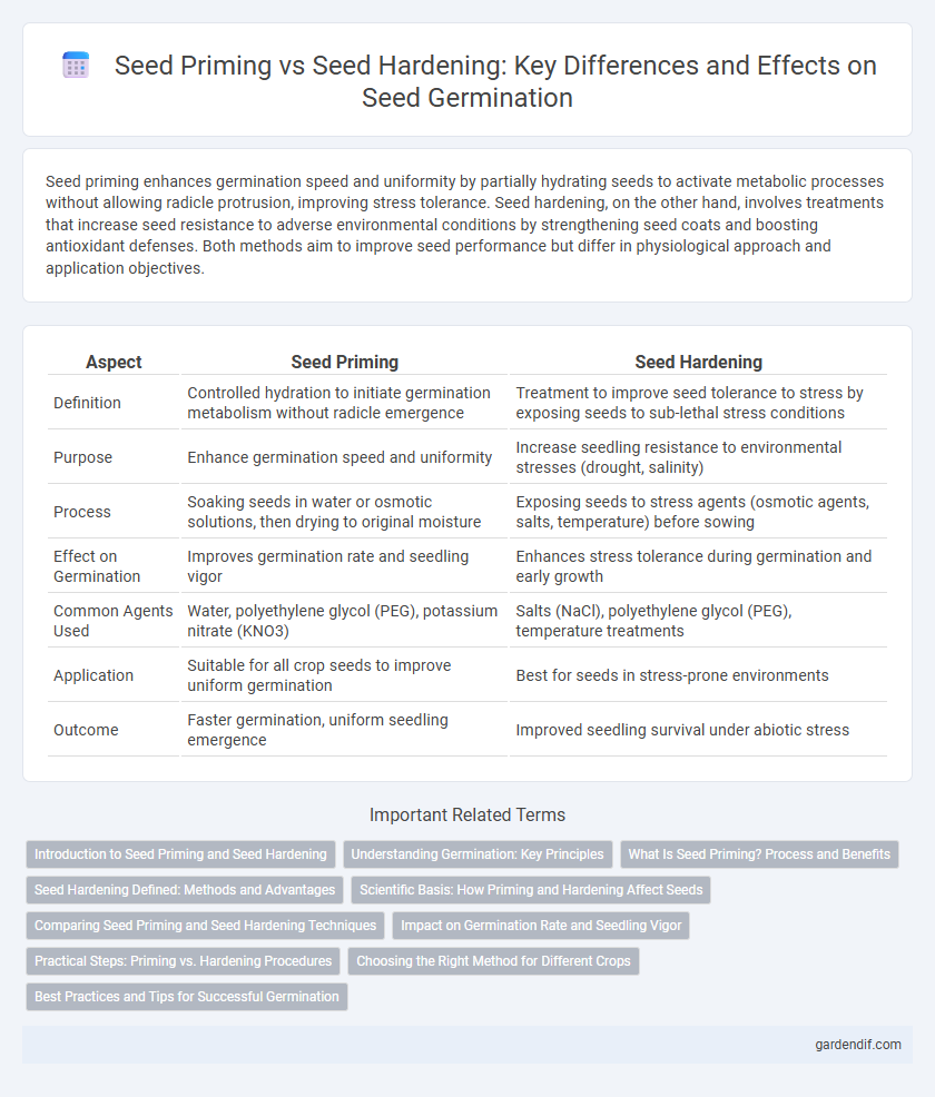 Seed Priming vs Seed Hardening: Key Differences and Effects on Seed Germination