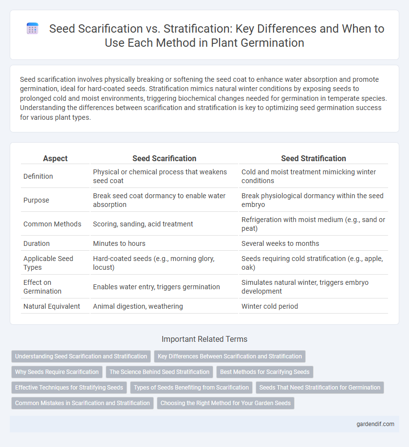 Seed Scarification vs. Stratification: Key Differences and When to Use Each Method in Plant Germination