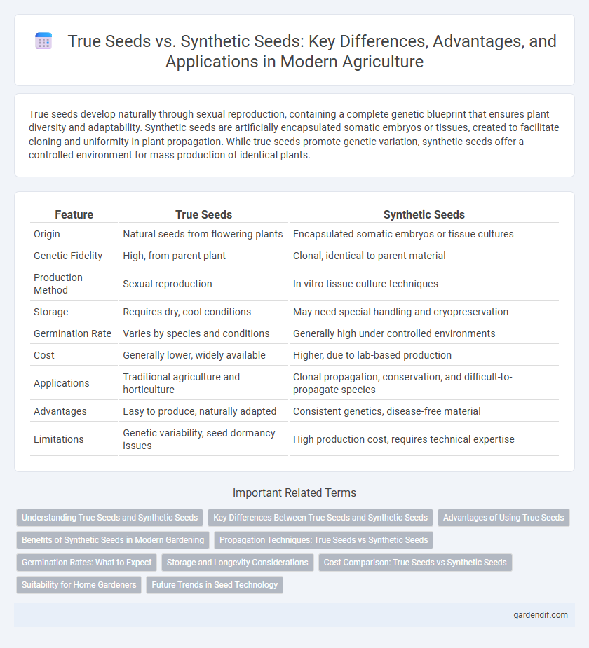 True Seeds vs. Synthetic Seeds: Key Differences, Advantages, and Applications in Modern Agriculture