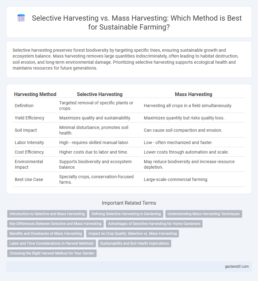 Selective Harvesting vs. Mass Harvesting: Which Method is Best for Sustainable Farming?