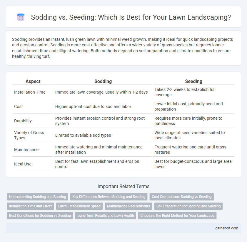 Sodding vs. Seeding: Which Is Best for Your Lawn Landscaping?