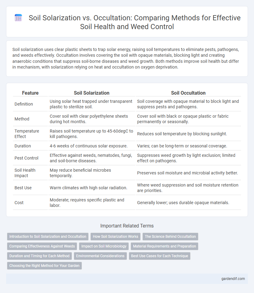 Soil Solarization vs. Occultation: Comparing Methods for Effective Soil Health and Weed Control