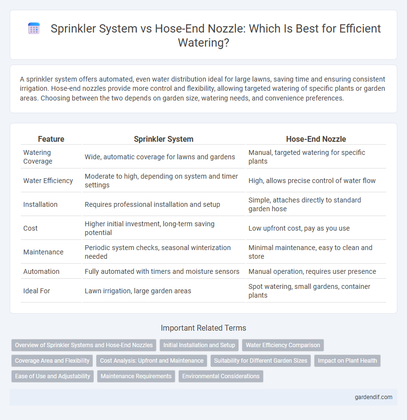 Sprinkler System vs Hose-End Nozzle: Which Is Best for Efficient Watering?
