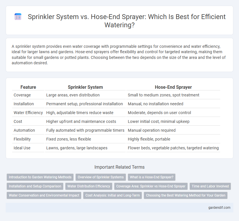 Sprinkler System vs. Hose-End Sprayer: Which Is Best for Efficient Watering?