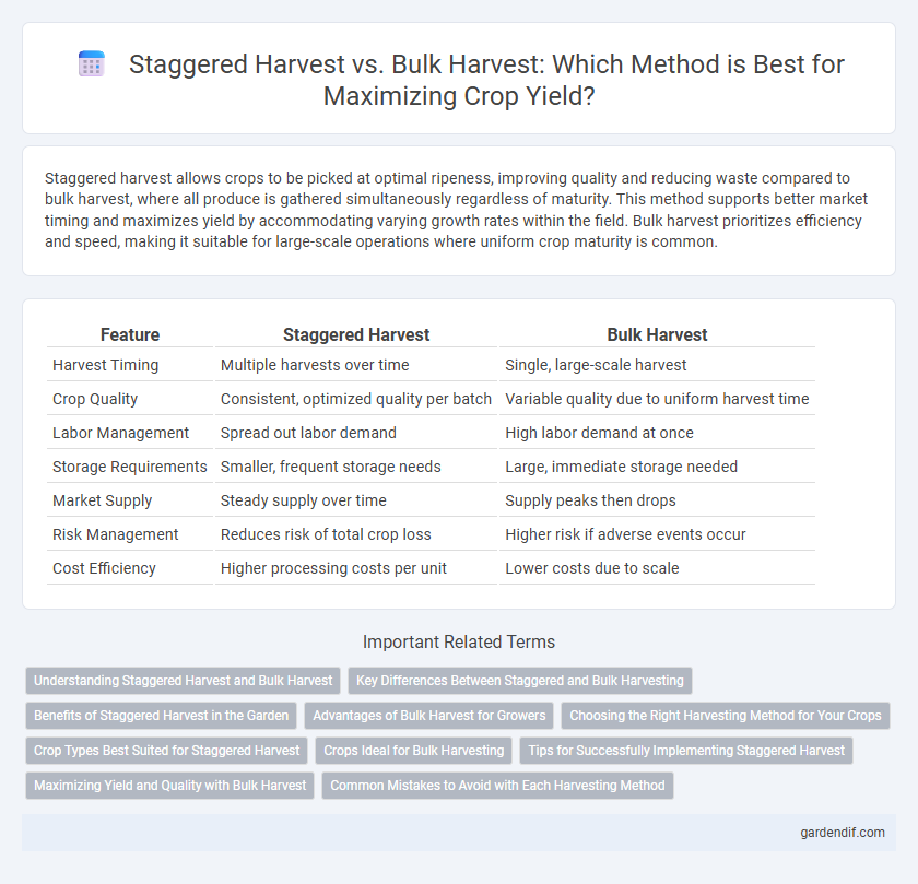 Staggered Harvest vs. Bulk Harvest: Which Method is Best for Maximizing Crop Yield?