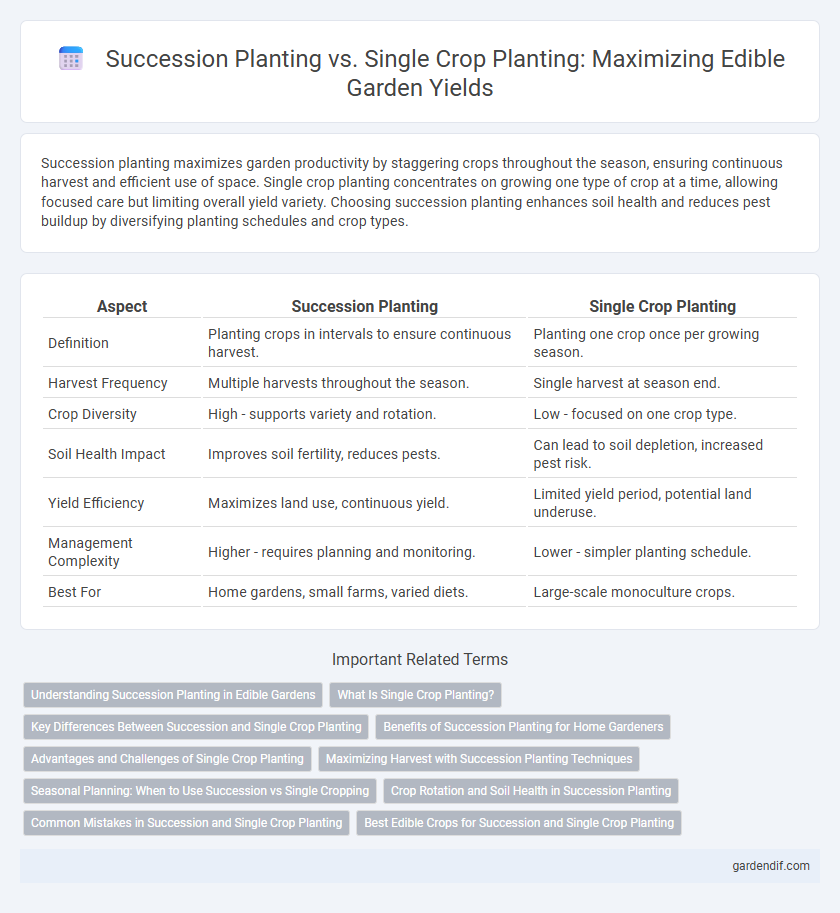 Succession Planting vs. Single Crop Planting: Maximizing Edible Garden Yields