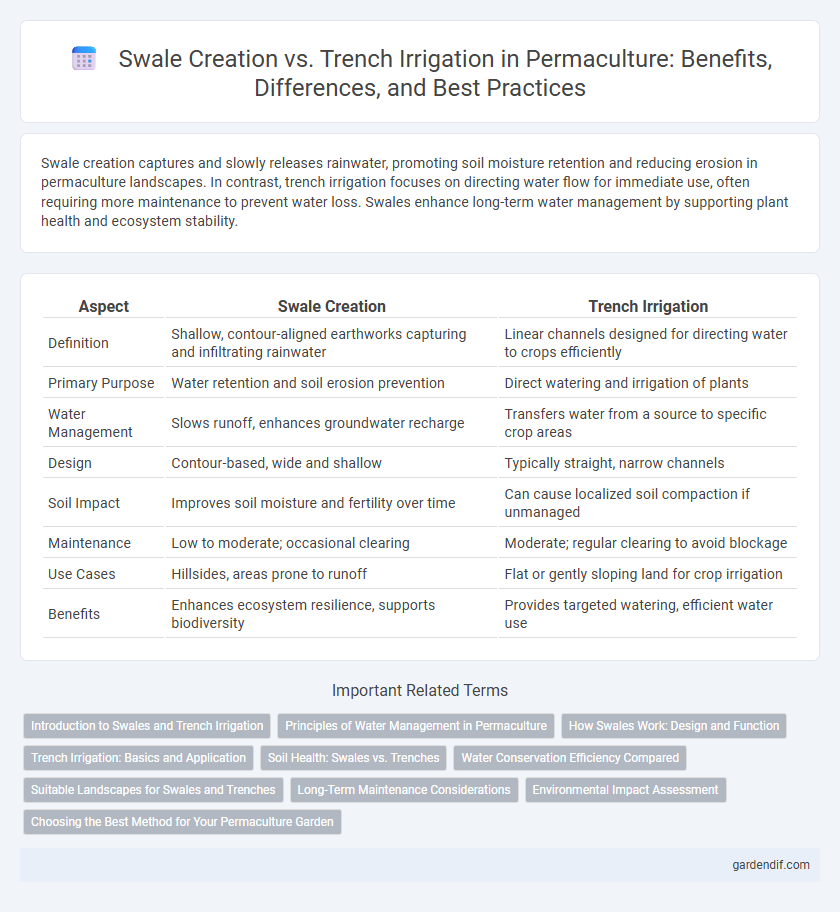 Swale Creation vs. Trench Irrigation in Permaculture: Benefits, Differences, and Best Practices