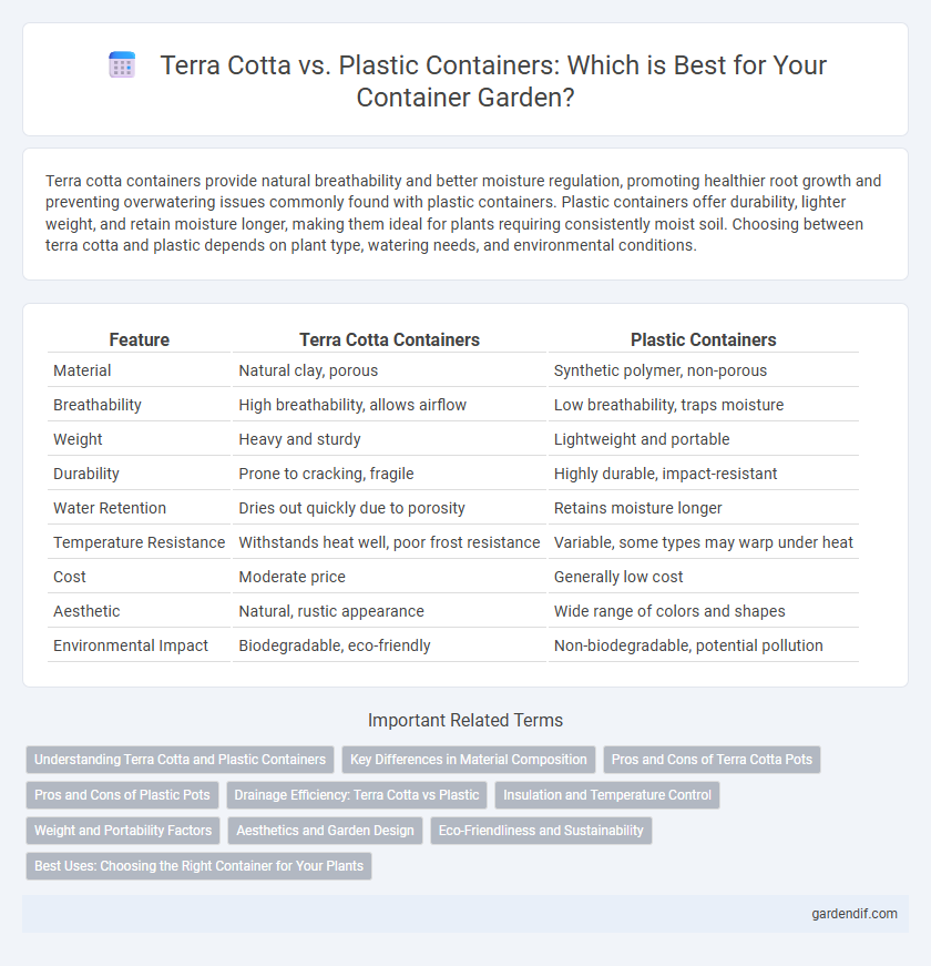 Terra Cotta vs. Plastic Containers: Which is Best for Your Container Garden?