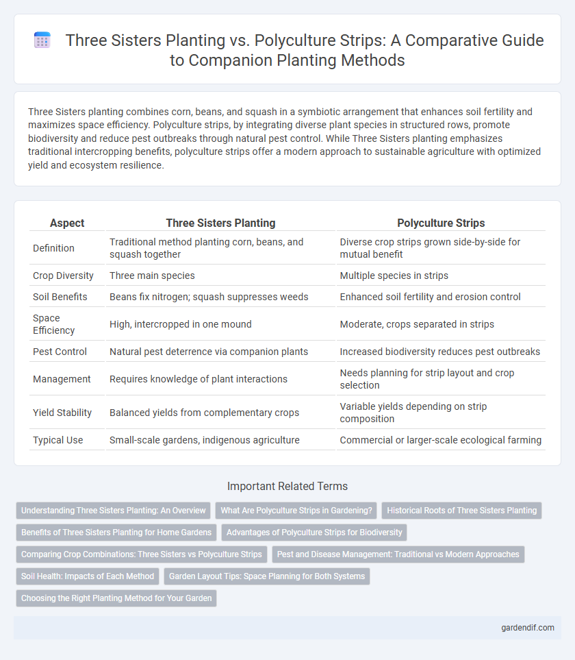 Three Sisters Planting vs. Polyculture Strips: A Comparative Guide to Companion Planting Methods