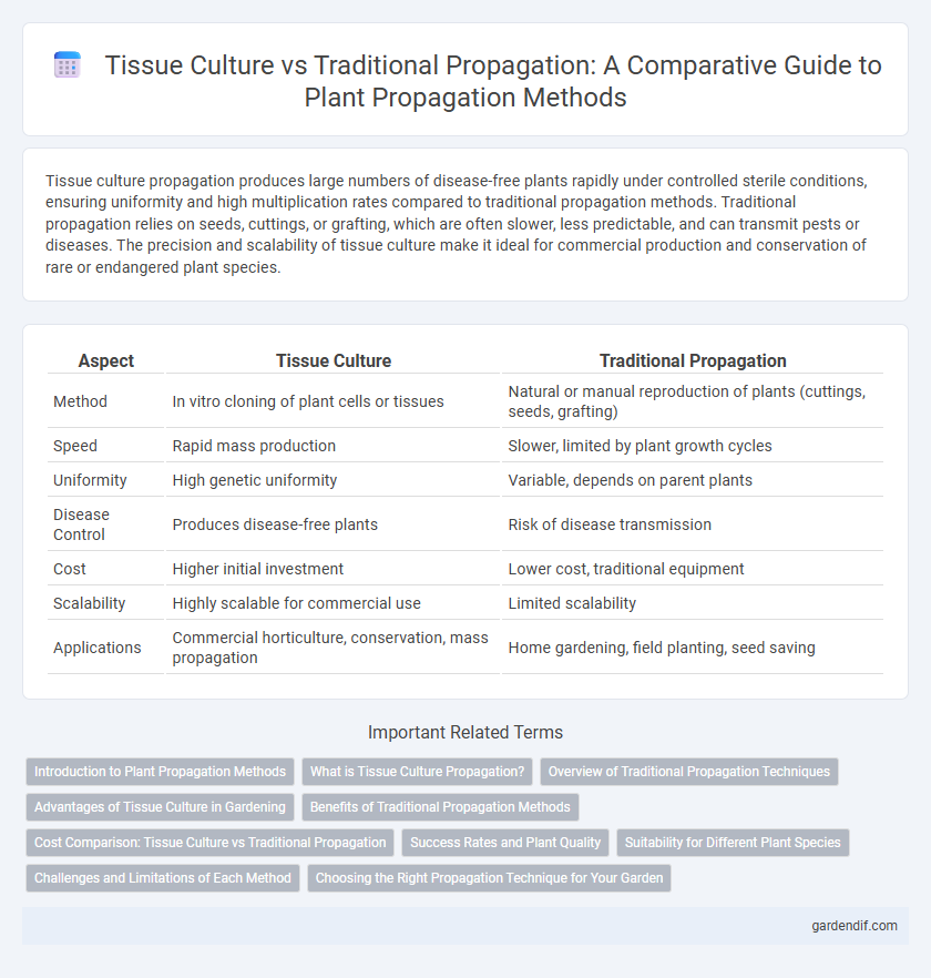 Tissue Culture vs Traditional Propagation: A Comparative Guide to Plant Propagation Methods