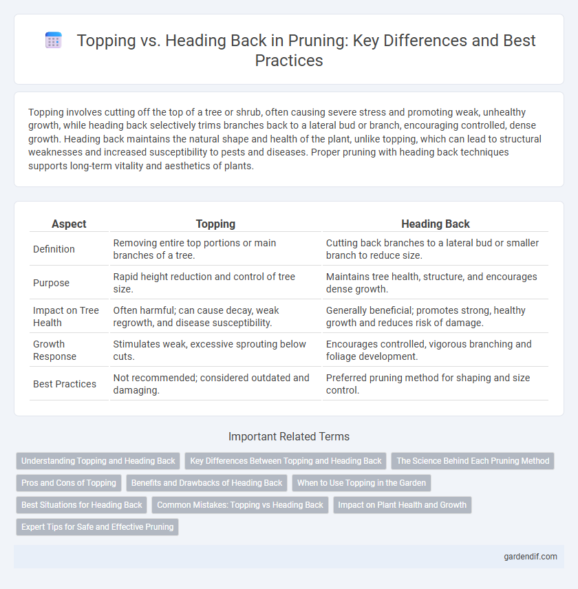 Topping vs. Heading Back in Pruning: Key Differences and Best Practices