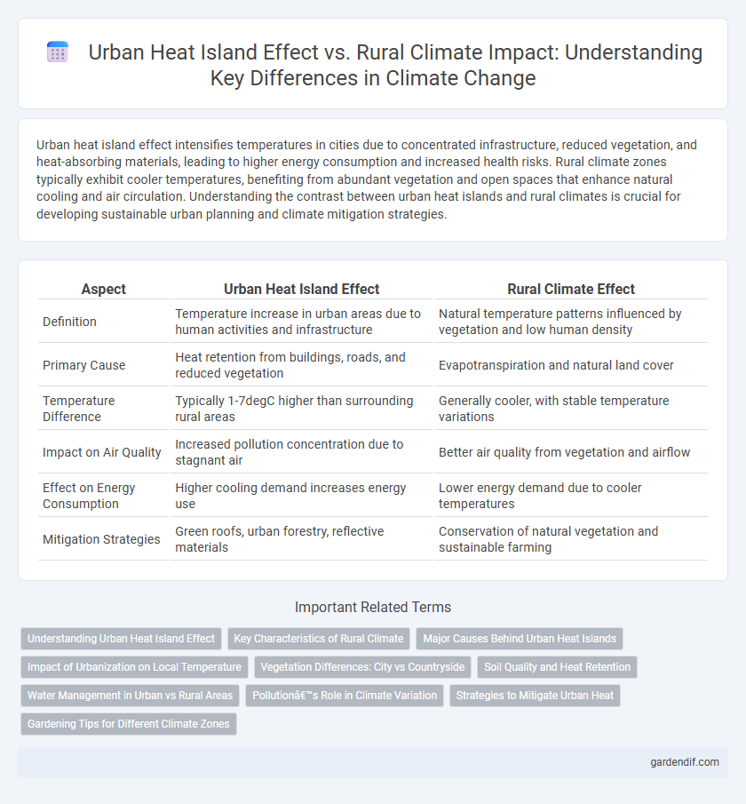Urban Heat Island Effect vs. Rural Climate Impact: Understanding Key Differences in Climate Change
