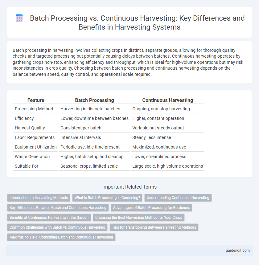 Batch Processing vs. Continuous Harvesting: Key Differences and Benefits in Harvesting Systems