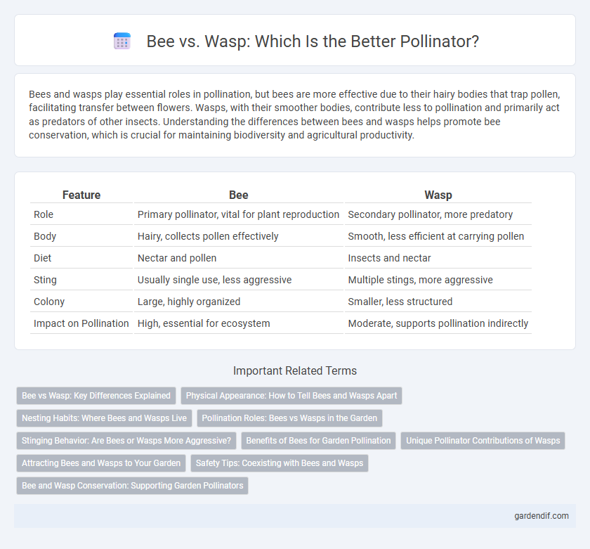 Bee vs. Wasp: Which Is the Better Pollinator?