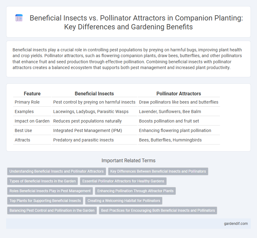 Beneficial Insects vs. Pollinator Attractors in Companion Planting: Key Differences and Gardening Benefits