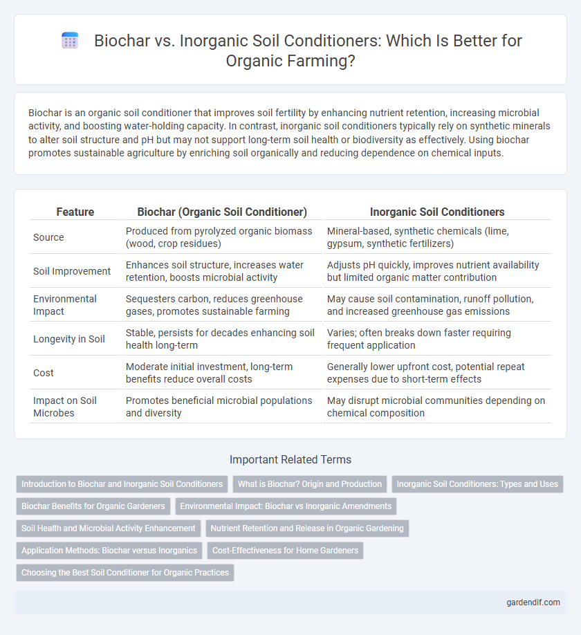 Biochar vs. Inorganic Soil Conditioners: Which Is Better for Organic Farming?