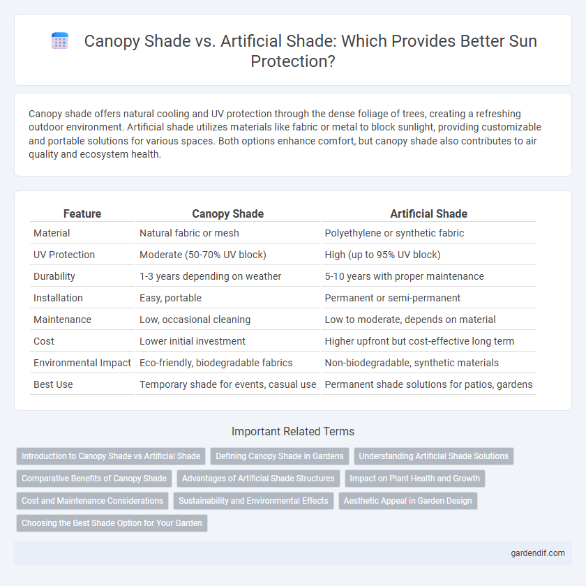 Canopy Shade vs. Artificial Shade: Which Provides Better Sun Protection?
