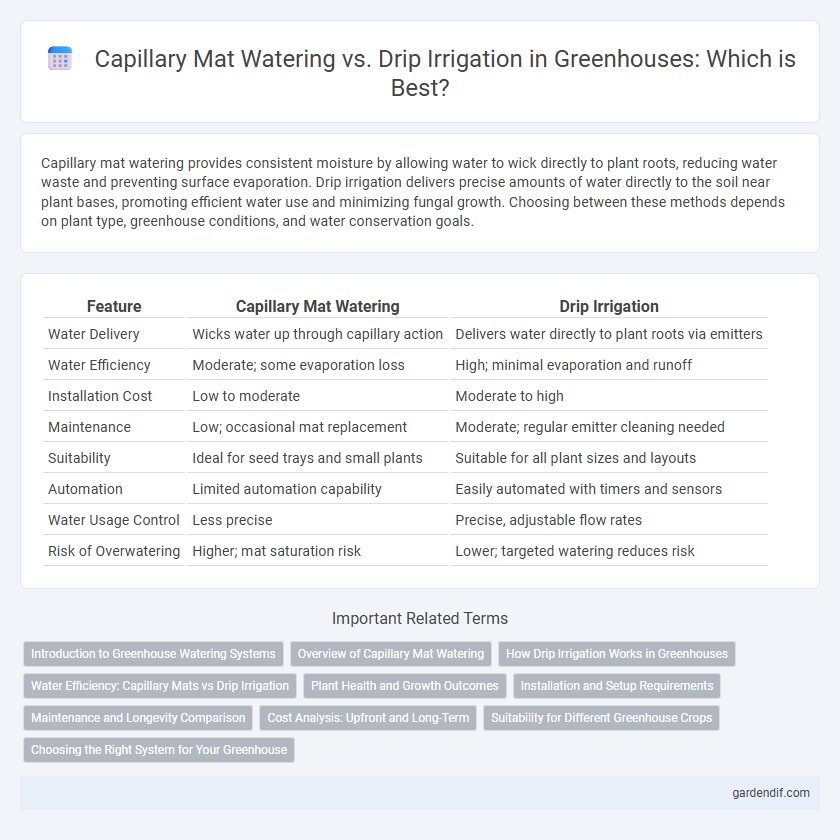 Capillary Mat Watering vs. Drip Irrigation in Greenhouses: Which is Best?