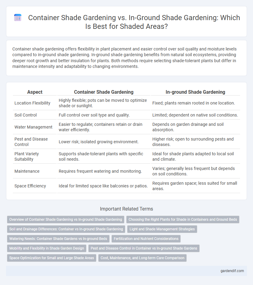 Container Shade Gardening vs. In-Ground Shade Gardening: Which Is Best for Shaded Areas?