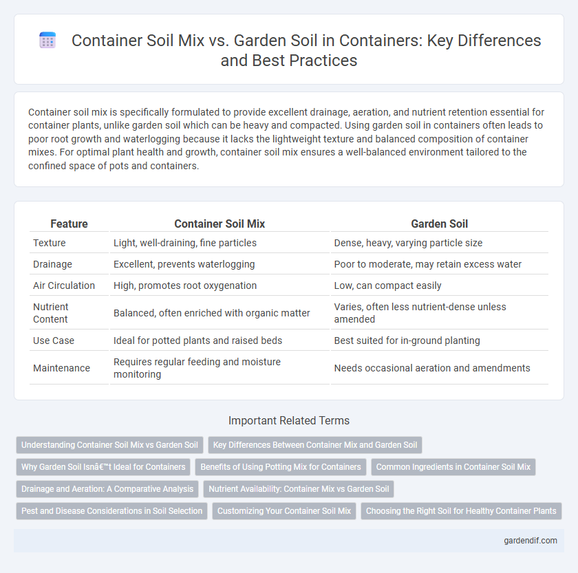 Container Soil Mix vs. Garden Soil in Containers: Key Differences and Best Practices