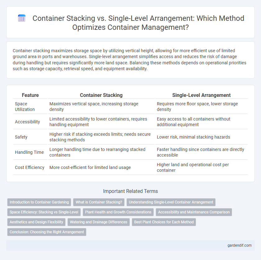 Container Stacking vs. Single-Level Arrangement: Which Method Optimizes Container Management?