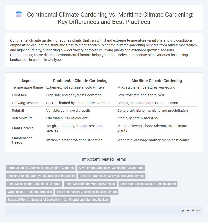Continental Climate Gardening vs. Maritime Climate Gardening: Key Differences and Best Practices