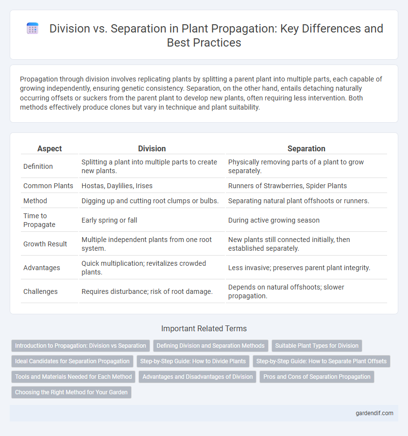 Division vs. Separation in Plant Propagation: Key Differences and Best Practices