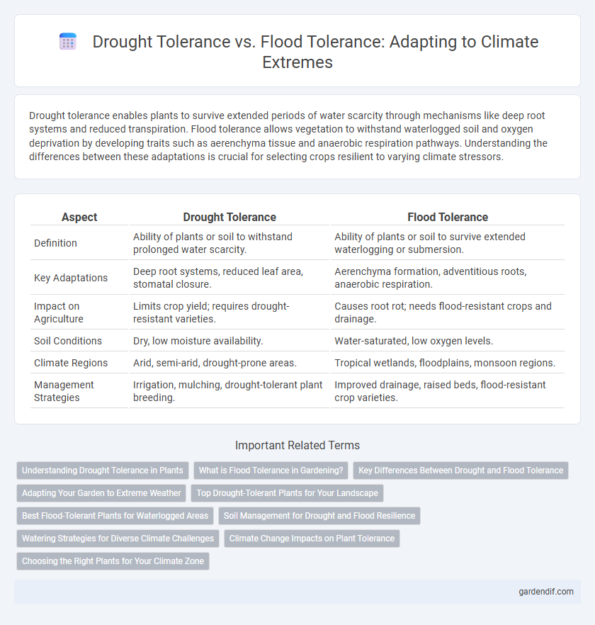 Drought Tolerance vs. Flood Tolerance: Adapting to Climate Extremes