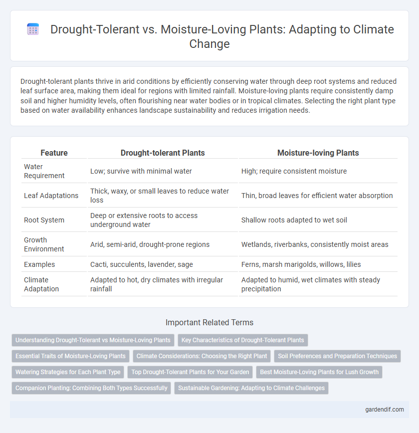 Drought-Tolerant vs. Moisture-Loving Plants: Adapting to Climate Change