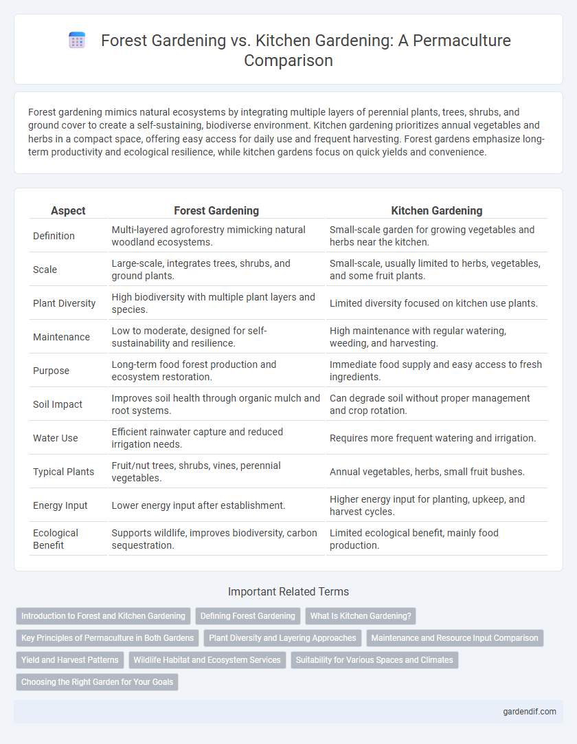 Forest Gardening vs. Kitchen Gardening: A Permaculture Comparison
