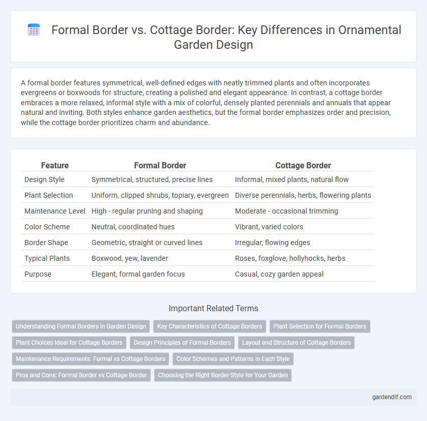 Formal Border vs. Cottage Border: Key Differences in Ornamental Garden Design