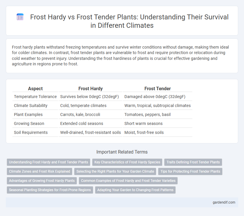 Frost Hardy vs Frost Tender Plants: Understanding Their Survival in Different Climates