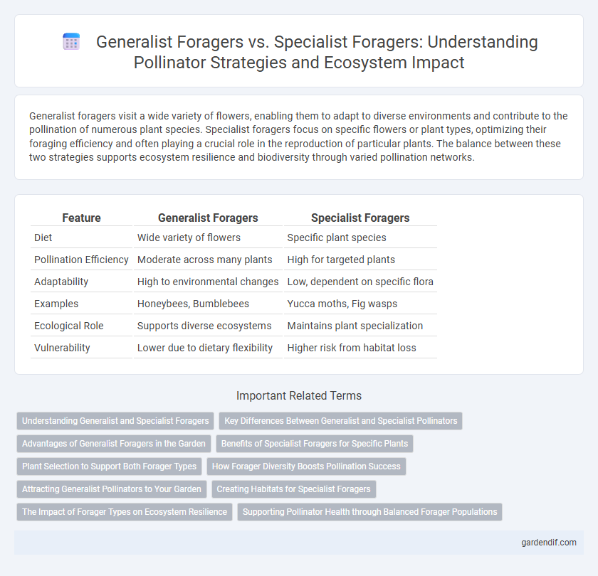 Generalist Foragers vs. Specialist Foragers: Understanding Pollinator Strategies and Ecosystem Impact