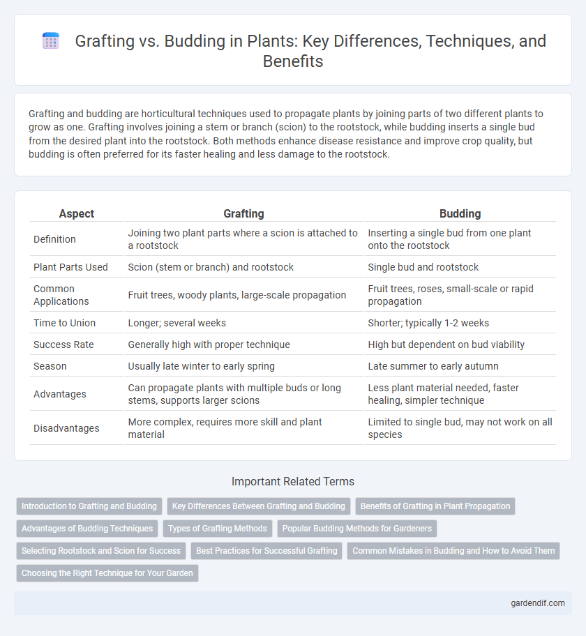 Grafting vs. Budding in Plants: Key Differences, Techniques, and Benefits