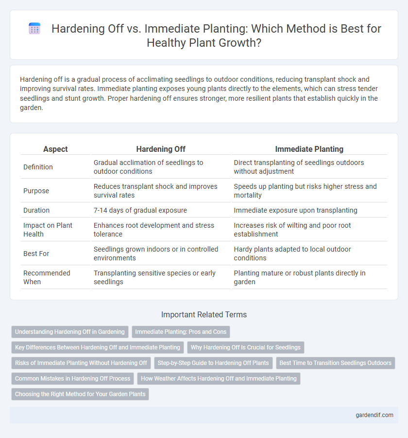 Hardening Off vs. Immediate Planting: Which Method is Best for Healthy Plant Growth?