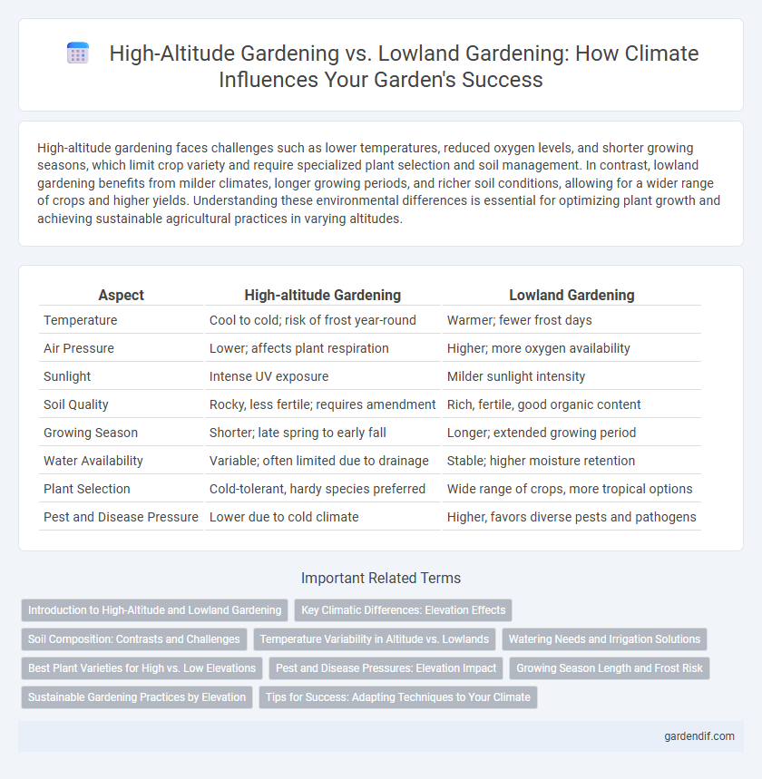 High-Altitude Gardening vs. Lowland Gardening: How Climate Influences Your Garden's Success