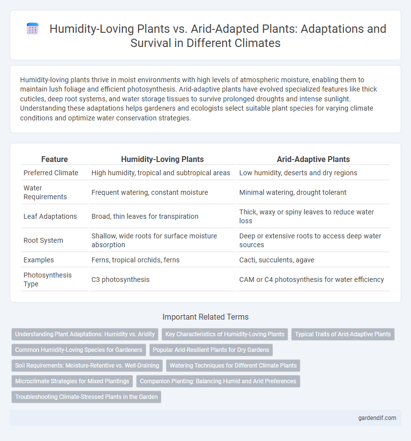 Humidity-Loving Plants vs. Arid-Adapted Plants: Adaptations and Survival in Different Climates