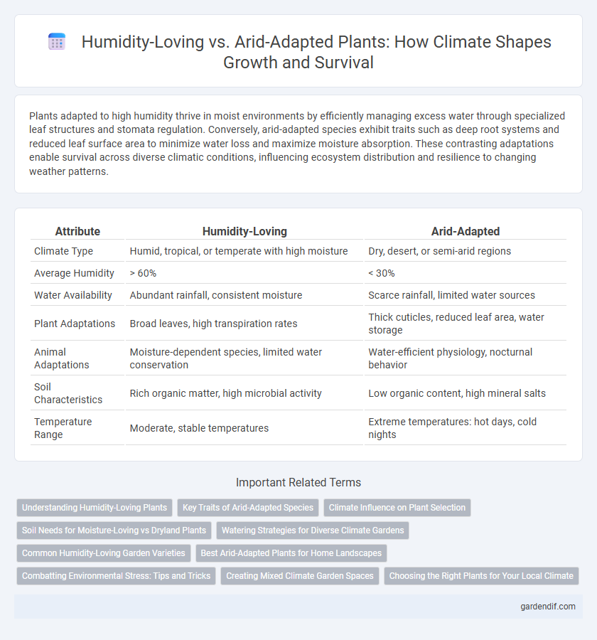 Humidity-Loving vs. Arid-Adapted Plants: How Climate Shapes Growth and Survival