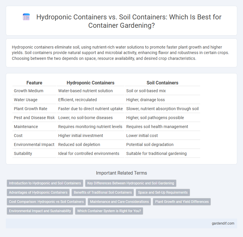 Hydroponic Containers vs. Soil Containers: Which Is Best for Container Gardening?