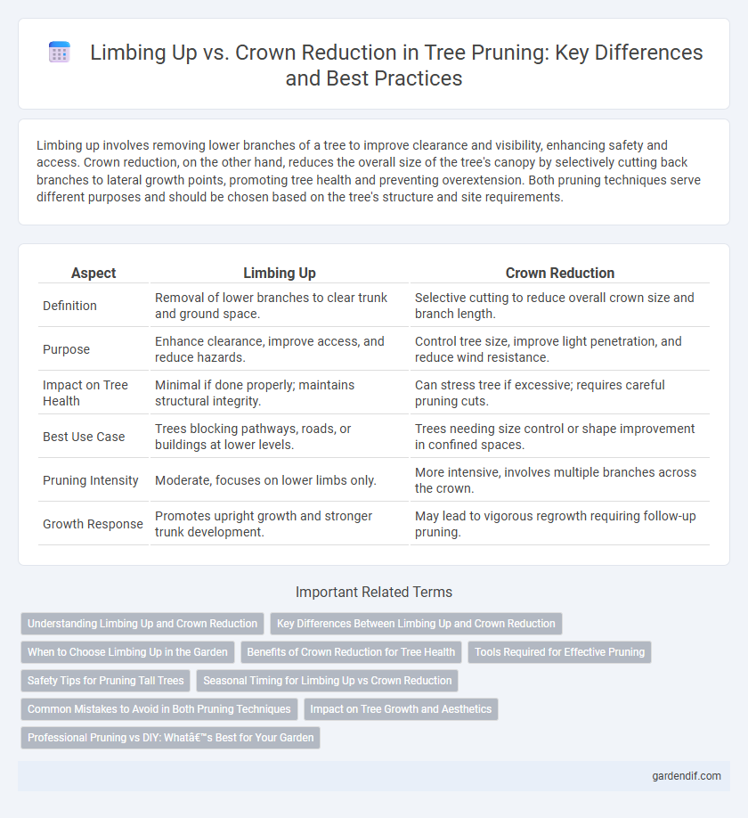 Limbing Up vs. Crown Reduction in Tree Pruning: Key Differences and Best Practices